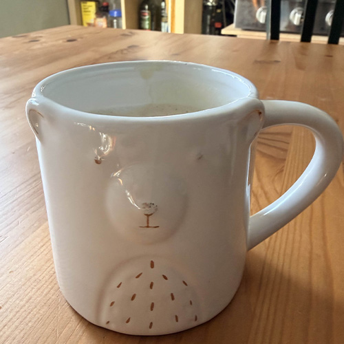 Here's my coffee mug! One of my first interactions of the day that gets me goin!